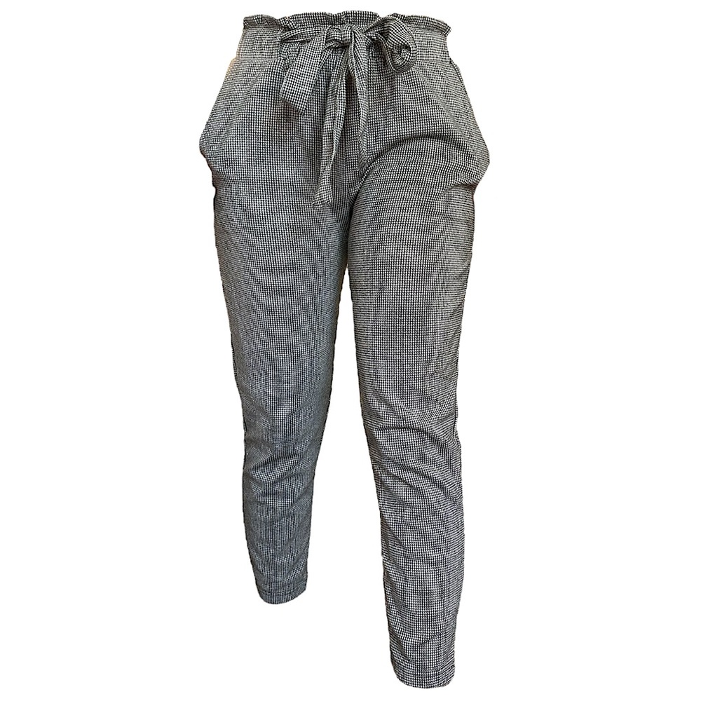 Ambiance Micro Black and White Checkered Pants